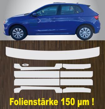 Lackschutzfolien-Komplett-Set für  Ladekante und Türeinstiege Einstiegsleisten für Skoda Fabia 4 ab 2021